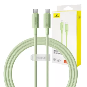   Baseus Habitat Series 100W USB-C Gyorstöltőkábel, - 1m, (Zöld) (P10360202631-00)