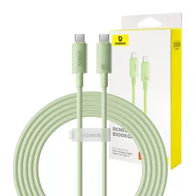   Baseus Habitat Series 100W USB-C Gyorstöltőkábel, 2m, (Zöld) (P10360202631-01)