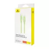 Baseus Habitat Series 100W USB-C Gyorstöltőkábel, 2m, (Zöld) (P10360202631-01)