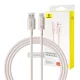 Baseus Habitat Series 100W USB-C Gyorstöltőkábel, - 1m, (Rózsaszín) (P10360203421-00)
