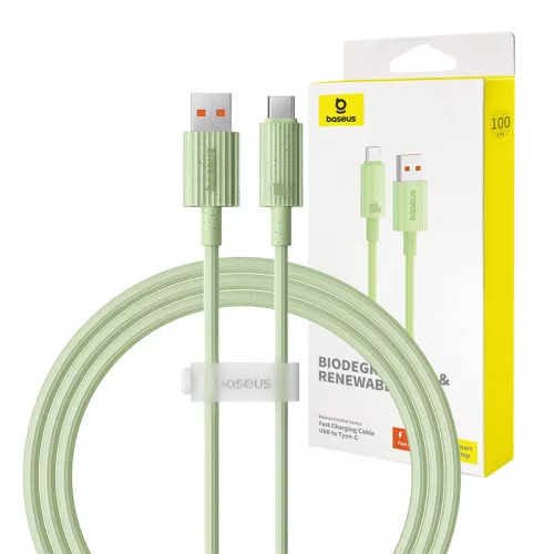 Baseus Habitat Series 100W Gyorstöltőkábel USB-C, - 1m (Zöld) (P10360203631-00)