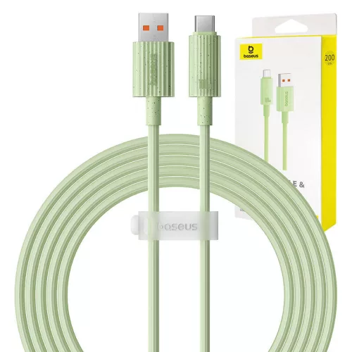 Baseus 2m 100W USB-C Gyorstöltőkábel (Zöld) (P10360203631-01)
