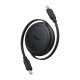Baseus Free2Pull Mini USB-C USB-C USB kábel, 60W, 1m, (fekete)