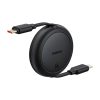 Baseus Free2Pull Mini USB-C USB-C USB kábel, 60W, 1m, (fekete)