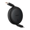 Baseus Free2Pull Mini USB-C USB-C USB kábel, 60W, 1m, (fekete)