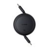 Baseus Free2Pull Mini USB-C USB-C USB kábel, 60W, 1m, (fekete)