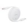 Baseus Free2Pull Mini USB-C USB-C USB kábel, 60W, 1m, (fehér)