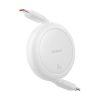 Baseus Free2Pull Mini USB-C USB-C USB kábel, 60W, 1m, (fehér)