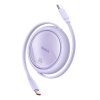 Baseus Free2Draw USB-C - USB-C kábel, PD, 100 W, 1m (lila)