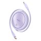 Baseus Free2Draw USB-C - USB-C kábel, PD, 100 W, 1m (lila)
