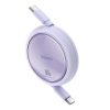 Baseus Free2Draw USB-C - USB-C kábel, PD, 100 W, 1m (lila)