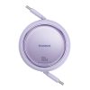 Baseus Free2Draw USB-C - USB-C kábel, PD, 100 W, 1m (lila)