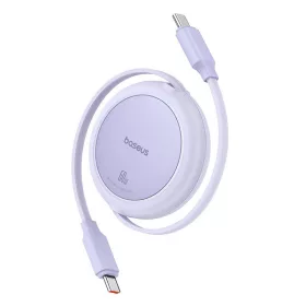Baseus Free2Pull Mini USB-C USB-C 60W USB kábel, 1m (lila)