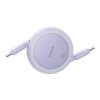 Baseus Free2Pull Mini USB-C USB-C 60W USB kábel, 1m (lila)