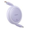 Baseus Free2Pull Mini USB-C USB-C 60W USB kábel, 1m (lila)