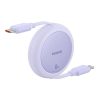 Baseus Free2Pull Mini USB-C USB-C 60W USB kábel, 1m (lila)