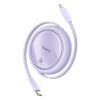 Baseus Free2Pull USB-C – iPhone kábel 20W, 1m (lila)