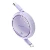 Baseus Free2Pull USB-C – iPhone kábel 20W, 1m (lila)