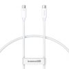 Baseus Superior Series 2 USB4 kábel, USB-C - USB-C, 240W, 1m (fehér)