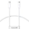 Baseus Superior 2 gyors töltőkábel USB-C USB-C 240W, 1,8m (fehér)