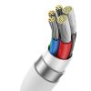 Baseus Superior 2 gyors töltőkábel USB-C USB-C 240W, 1,8m (fehér)