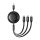 Baseus Free2Draw 3 az 1-ben USB micro USB+Lightning+USB-C kábel, 3.5A, 1.1m (fekete)