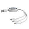 Baseus Free2Draw 3 az 1-ben  USB-M+L+C 100W kábel, 1,1m (fehér)