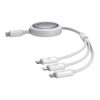 Baseus Free2Draw 3in1 gyorstöltő kábel USB-C USB-C/Lightning/Micro 100W, 1,1m (fehér)