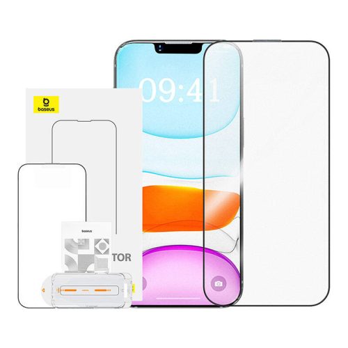 Baseus Crystalline Anti-Glare kijelzővédő edzett üveg iPhone 12/12 Pro