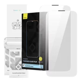   Baseus Corning edzett üvegfólia porszűrővel, iPhone 14 Pro