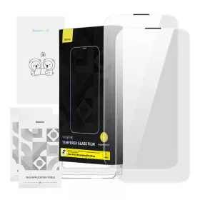   Baseus Corning edzett üvegfólia porszűrővel, iPhone 13 Pro Max/14 Plus