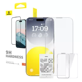   Baseus Diamond privacy edzett üvegfólia, 0.3mm, iPhone 15 Pro Max