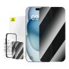 Baseus Superior adatvédelmi edzett üveg az iPhone 15 készülékhez x 2 + tisztító készlet és EasyStick (átlátszó)
