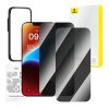 Baseus Superior adatvédelmi edzett üvegfólia iPhone 14 Plus/13 Pro Max készülékhez +2x tisztító készlet és EasyStick