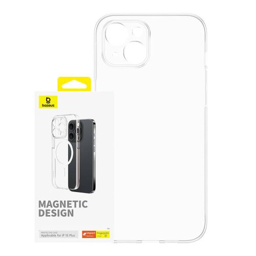 Baseus OS-Lucent sorozat mágneses telefontok iPhone 15 Plus készülékhez (átlátszó)