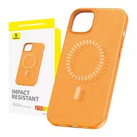   Baseus Fauxther Series mágneses telefontok iPhone 15 ProMax (narancssárga)