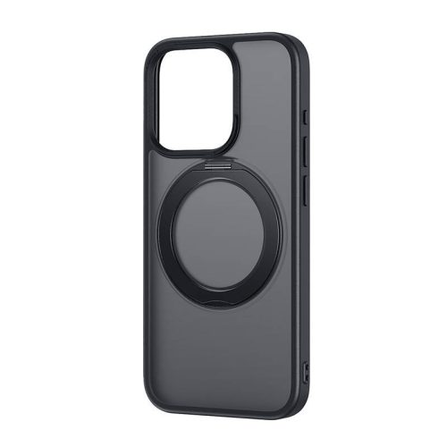 Baseus SkyRing mágneses tok állvánnyal iPhone 13 Pro készülékhez + edzett üveg és tisztító készlet (fekete)
