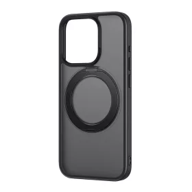   Baseus SkyRing mágneses tok állvánnyal iPhone 14 Pro Max készülékhez + edzett üveg és tisztító készlet (fekete)