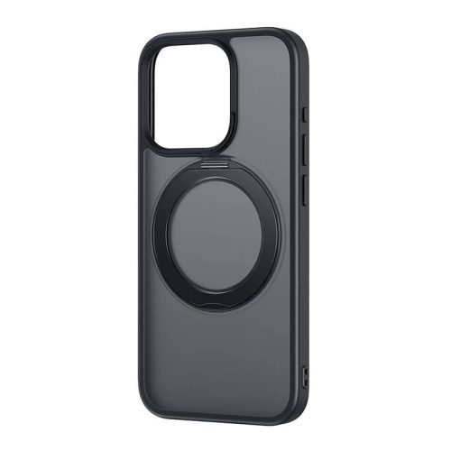 Baseus SkyRing mágneses tok állvánnyal iPhone 14 Pro Max készülékhez + edzett üveg és tisztító készlet (fekete)
