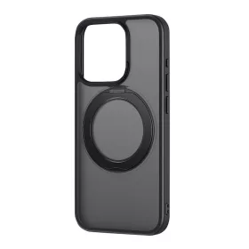   Baseus SkyRing 360° tok állvánnyal iPhone 15 készülékhez + edzett üveg és tisztító készlet (fekete)