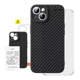   Baseus Synthetic Fiber Series telefontok iPhone 15 Plus + edzett üvegfólia