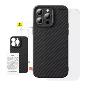   Baseus Synthetic Fiber Series telefontok iPhone 15 Pro + edzett üvegfólia