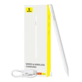   Baseus tablet érintőceruza Smooth írás 2 – LED Indicator + Active cserélhető hegy – iPad, – Type-C – Lightning kábel (fehér)