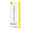 Baseus Tablet Tool Pen Smooth Writing 2 LED kijelzővel + aktív, cserélhető hegy iPad-hez, lightning csatlakozó (Fehér)