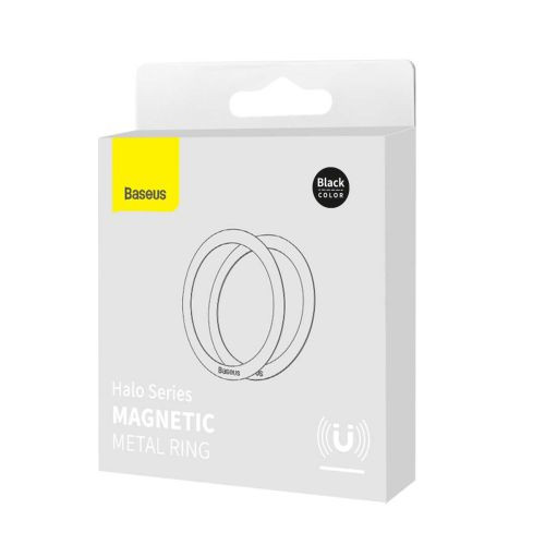 Baseus Halo MagSafe Mágneses Telefongyűrű (Fekete)