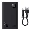 Baseus Adaman 2 20000mAh 30W Powerbank 3xUSB USB-C (Fekete) (PPAD050101)