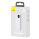 Baseus Adaman2 Power Bank 10000mAh, 30W, PD 3.0, QC 3.0, Digitális kijelző (Fehér)