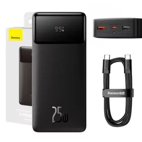   Baseus Bipow Powerbank , 20000mAh, 2x USB, USB-C, 25W (Fekete)