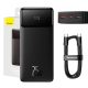 Baseus Bipow Powerbank , 20000mAh, 2x USB, USB-C, 25W (Fekete)