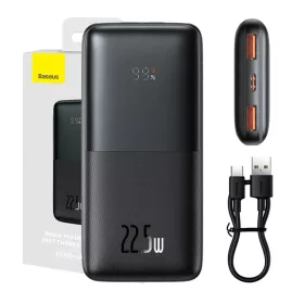   Baseus Bipow Pro Powerbank, 10000mAh, 2xUSB, USB-C, 22.5W (fekete)